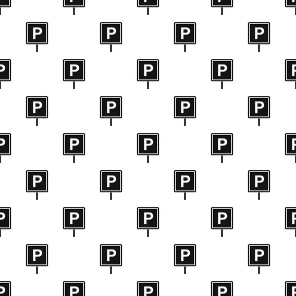 Patrón de signo de estacionamiento, estilo simple — Archivo Imágenes Vectoriales