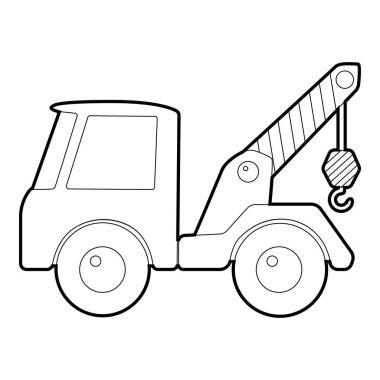 Car towing truck icon, isometric 3d style clipart