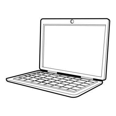 Dizüstü bilgisayar kutsal kişilerin resmi, izometrik 3d stili