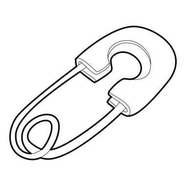 Çengelli iğne simgesi, izometrik 3d stili