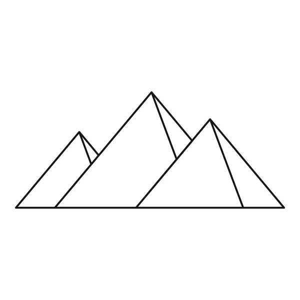 Pyramides d'Egypte icône, style simple — Image vectorielle