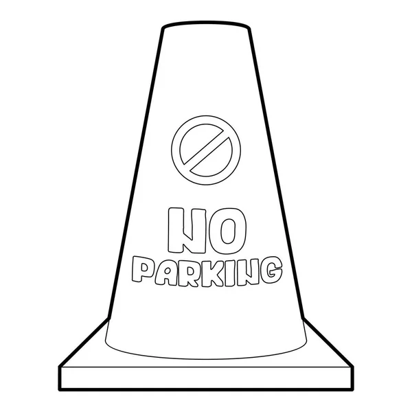No hay icono de cono de estacionamiento, estilo isométrico 3d — Vector de stock
