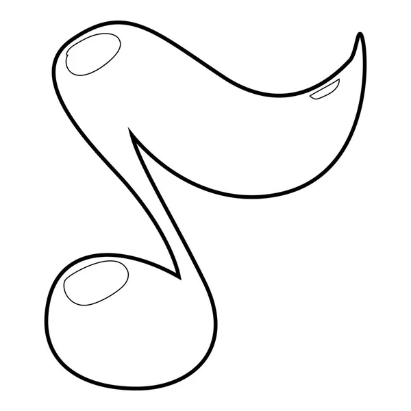 Icona della nota musicale, stile isometrico 3d — Vettoriale Stock