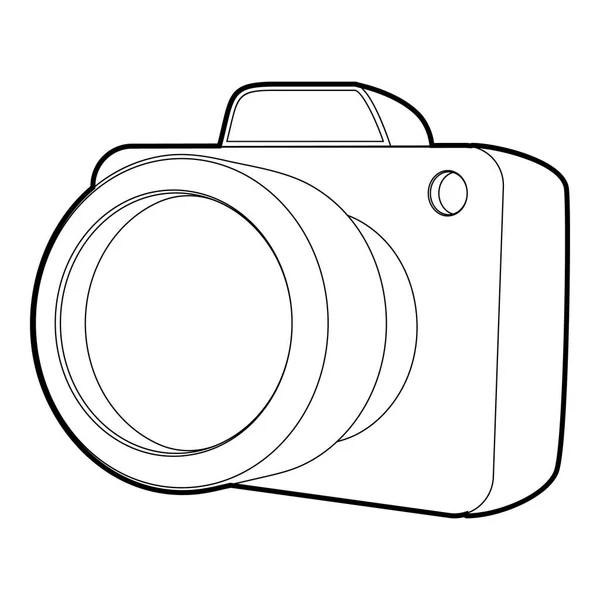 Camera-icoontje, isometrische 3D-stijl — Stockvector