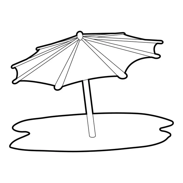 Beach umbrella icon, isometric 3d style — Stock Vector