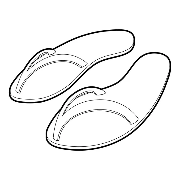 Flip flops icon, isometric 3d style — Stock Vector