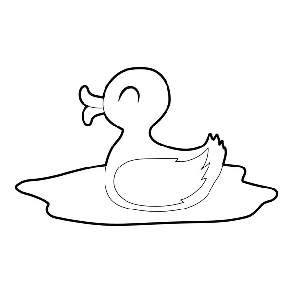 Icono de pato, estilo isométrico 3d — Vector de stock