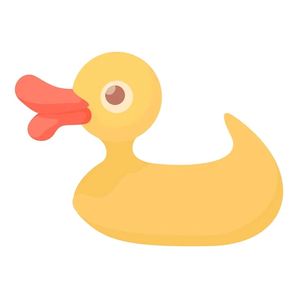 Icono de juguete de pato amarillo, estilo de dibujos animados — Archivo Imágenes Vectoriales