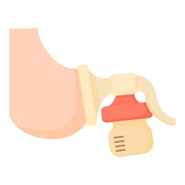 Icona della pompa del seno, stile cartone animato — Vettoriale Stock