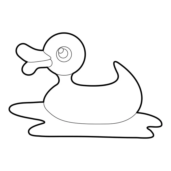 Duck toy icon, isometric 3d style — Stock Vector