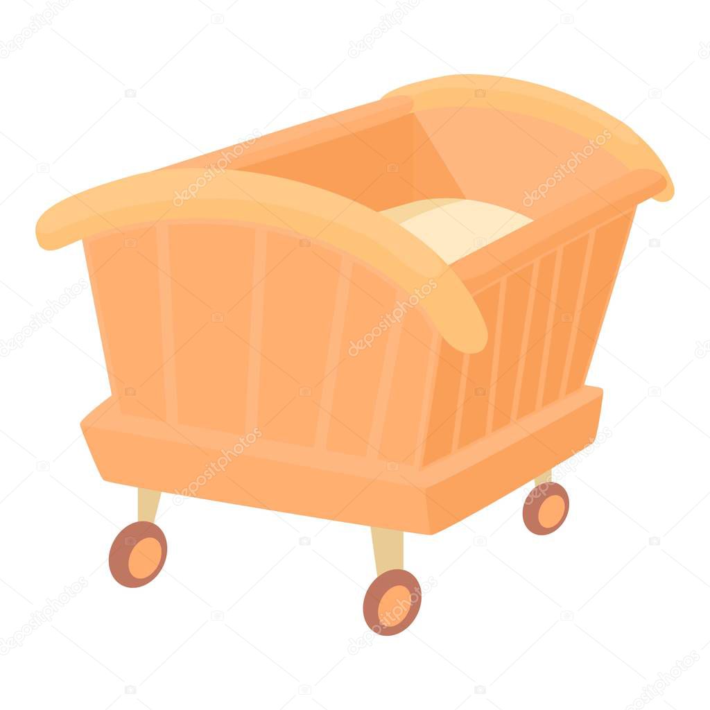 Dibujos: sala cuna | Icono de cuna de bebé de madera, estilo de dibujos