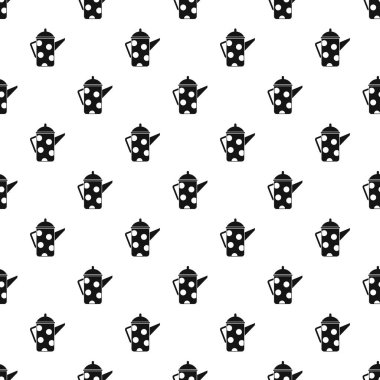 Beyaz lekeli desenli metal su ısıtıcısı