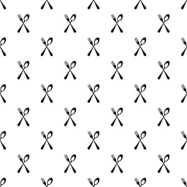 Kaşık ve çatal desen, basit tarzı