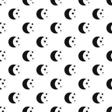Hilal ve yıldız deseni, basit tarzı