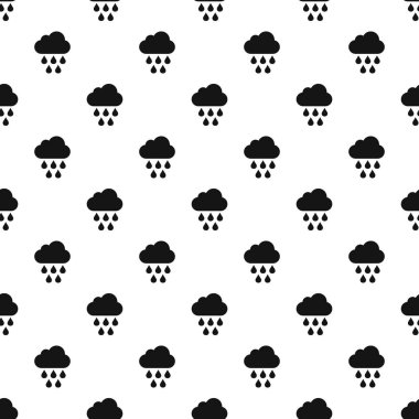 Bulutlar ve yağmur desen, basit tarzı