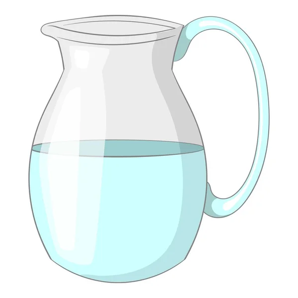 Jarra de icono de la leche, estilo de dibujos animados — Vector de stock