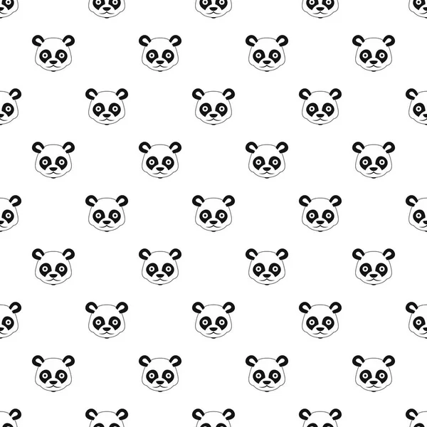 Patrón de panda, estilo simple — Vector de stock