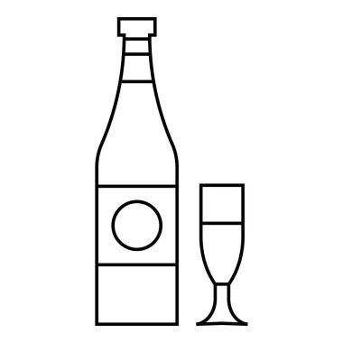 Şişe ve cam ikon, taslak biçimi