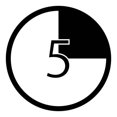 Geri sayım simgesi, basit tarzı