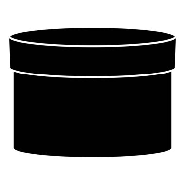 Yuvarlak kutu simgesi, basit tarzı