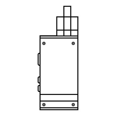 Golf çantası simgesini, anahat stili