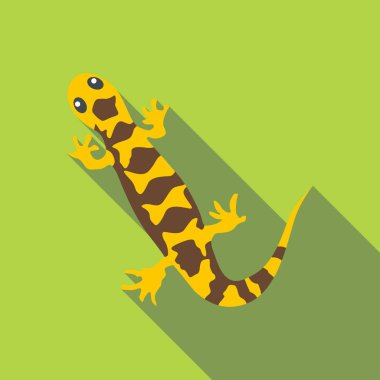 Kertenkele simgesi, düz stil