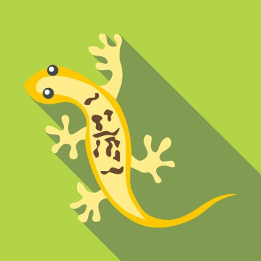 Küçük kertenkele simgesi, düz stil