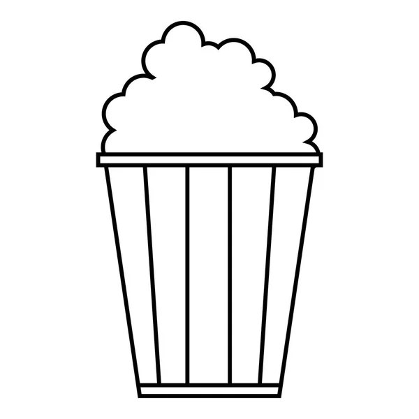 Popcorn icoon, outline stijl — Stockvector