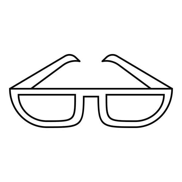 Ikona brýlí, styl osnovy — Stockový vektor