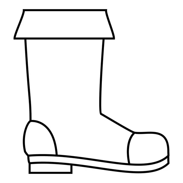 Rubber boot icon, outline style — Stock Vector