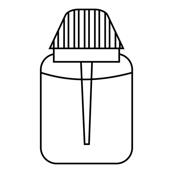 Grande icona di plastica vaso, stile contorno — Vettoriale Stock