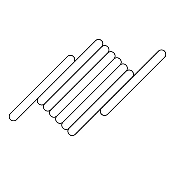 Піктограма колючого дроту, стиль контуру — стоковий вектор