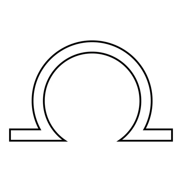 Waage-Symbol, Umrissstil — Stockvektor