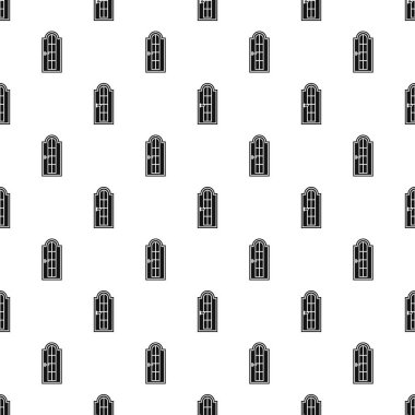 Ahşap kapı desen, basit stili kemerli