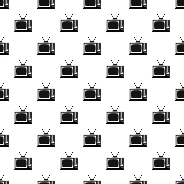 Retro TV pattern, simple style — Stock Vector