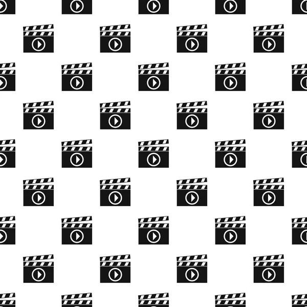 Clapperboard pattern, simple style — Stock Vector