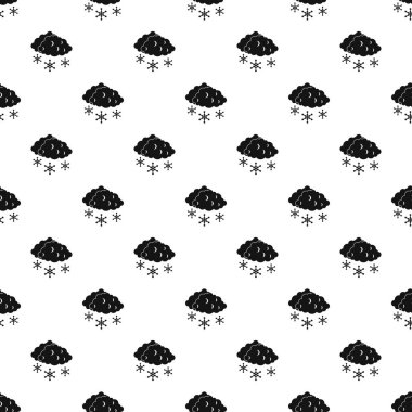 Bulut ve kar taneleri desen, basit tarzı