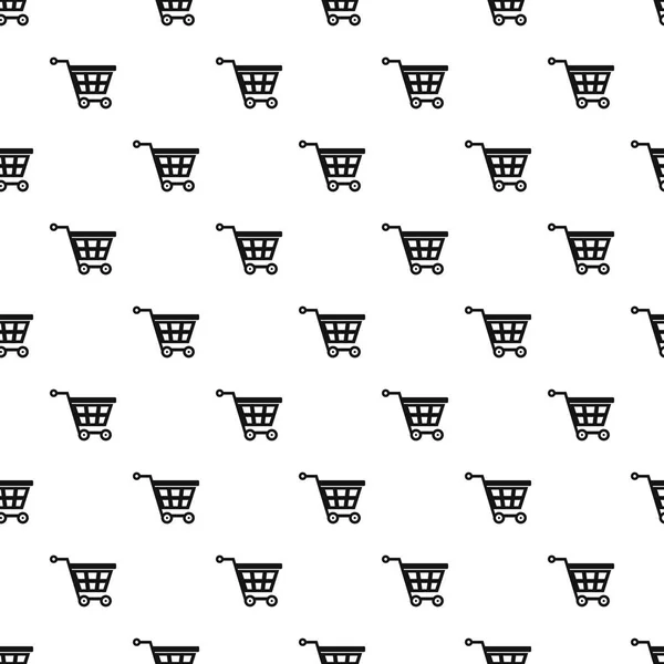 Shopping cart patroon, eenvoudige stijl — Stockvector
