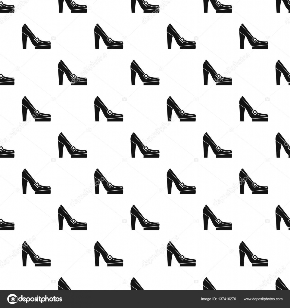 Patrón — Stock Estilo Simple Vector Tacón Zapatos De Mujer AvFrAB