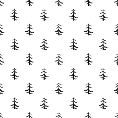Çam ağacı desen, basit tarzı