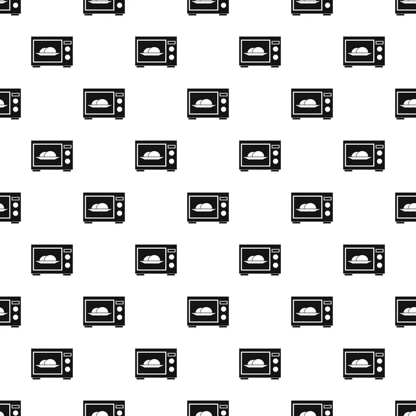 Microwave oven pattern, simple style — Stock Vector