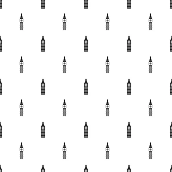 Big Ben in Westminster patroon, eenvoudige stijl — Stockvector