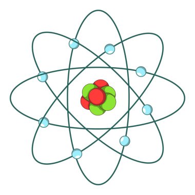 Atom simgesi, karikatür tarzı