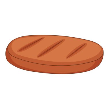 Biftek ikonu, çizgi film tarzı.