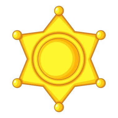 Şerif yıldız simgesini Cap simgesi, karikatür tarzı