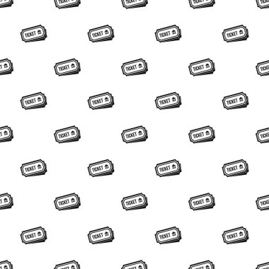 Müze bileti desen, basit tarzı