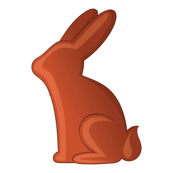 Шоколадна ікона кролика, мультиплікаційний стиль — стоковий вектор
