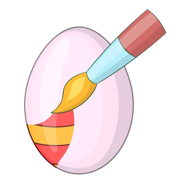 Ícone de ovo de pintura, estilo dos desenhos animados — Vetor de Stock