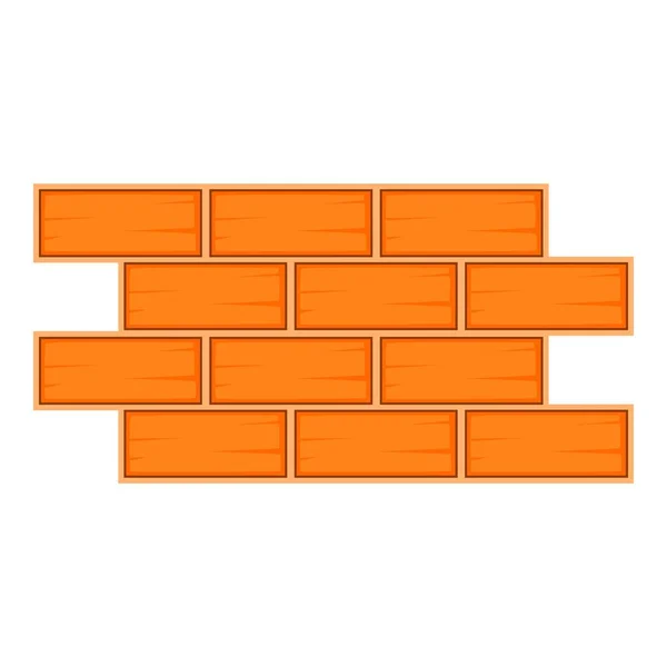 Ziegelmauer-Ikone, Cartoon-Stil — Stockvektor