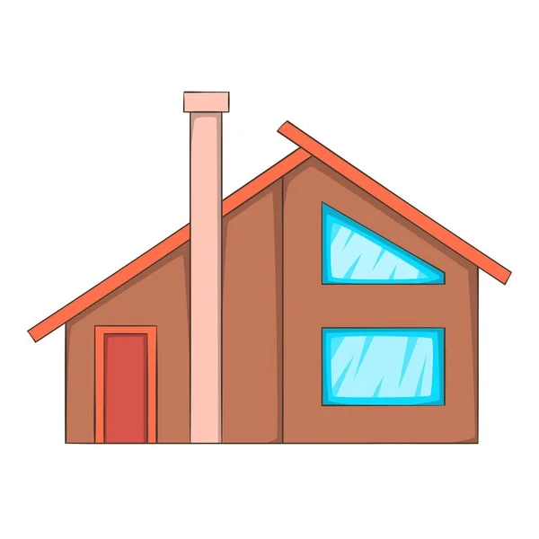 Semi house icon, cartoon style — Stock Vector
